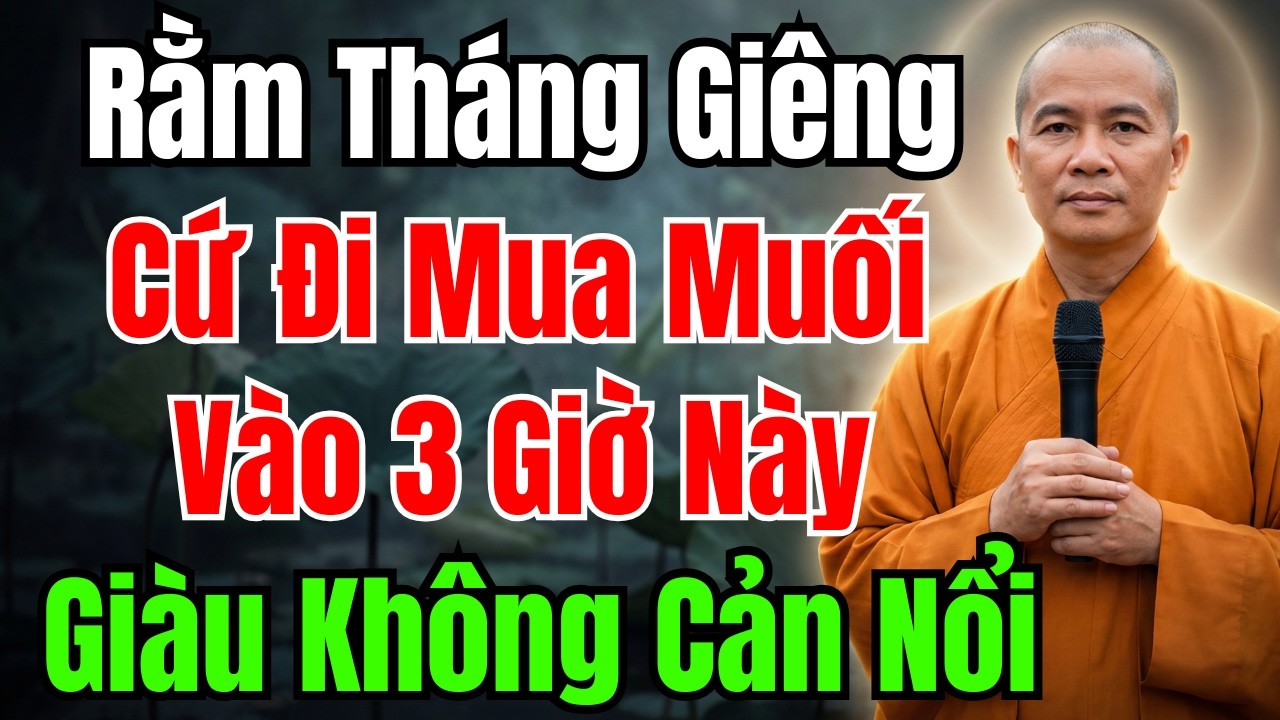 RẰM THÁNG GIÊNG: ĐI MUA MUỐI VÀO 3 GIỜ NÀY, TIỀN VÀO NHƯ NƯỚC, HỌA ĐI KHÔNG VỀ
