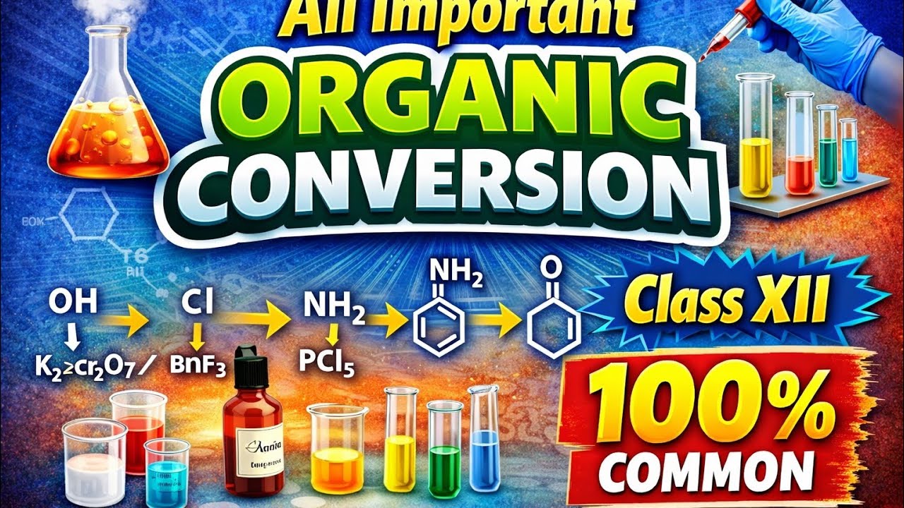 All Important Organic Conversions | 100% Common in Board Exam | Class 12 Chemistry