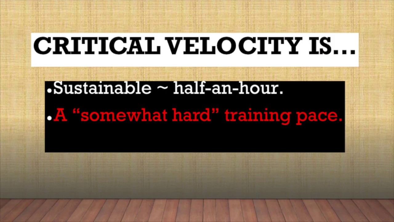 Critical Velocity Training - Tom 