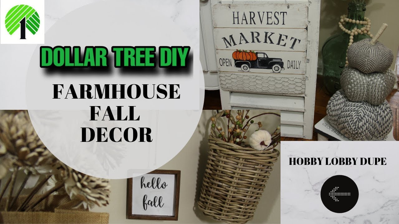 DOLLAR TREE DIY FARMHOUSE FALL DECOR