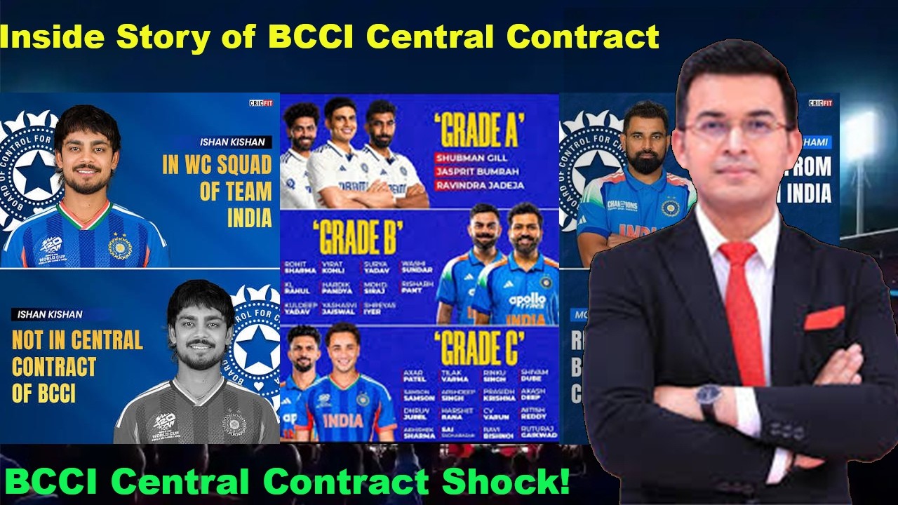 BCCI Central Contract Shock! A+ Removed, Kohli-Rohit Downgraded, Shami Out? #cricket #cricketnews