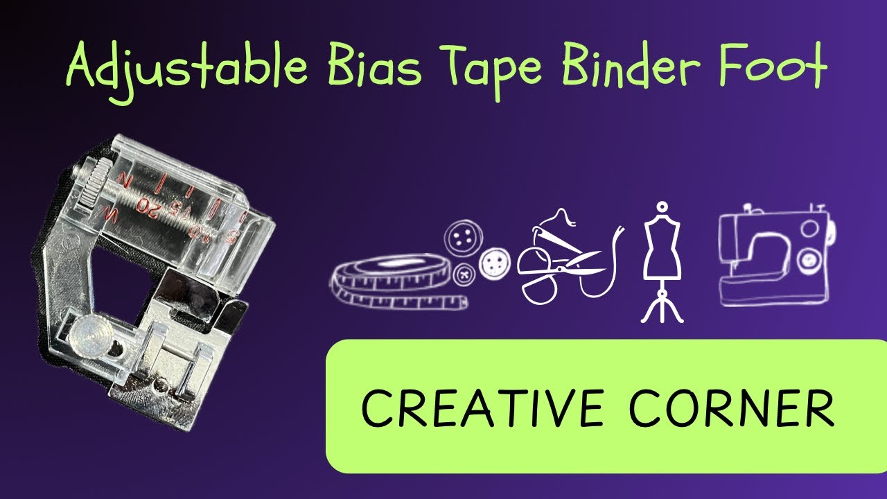 Adjustable Bias Tape Binder Foot || Sewing foot strap stitching #sewingfoot #binderfoot
