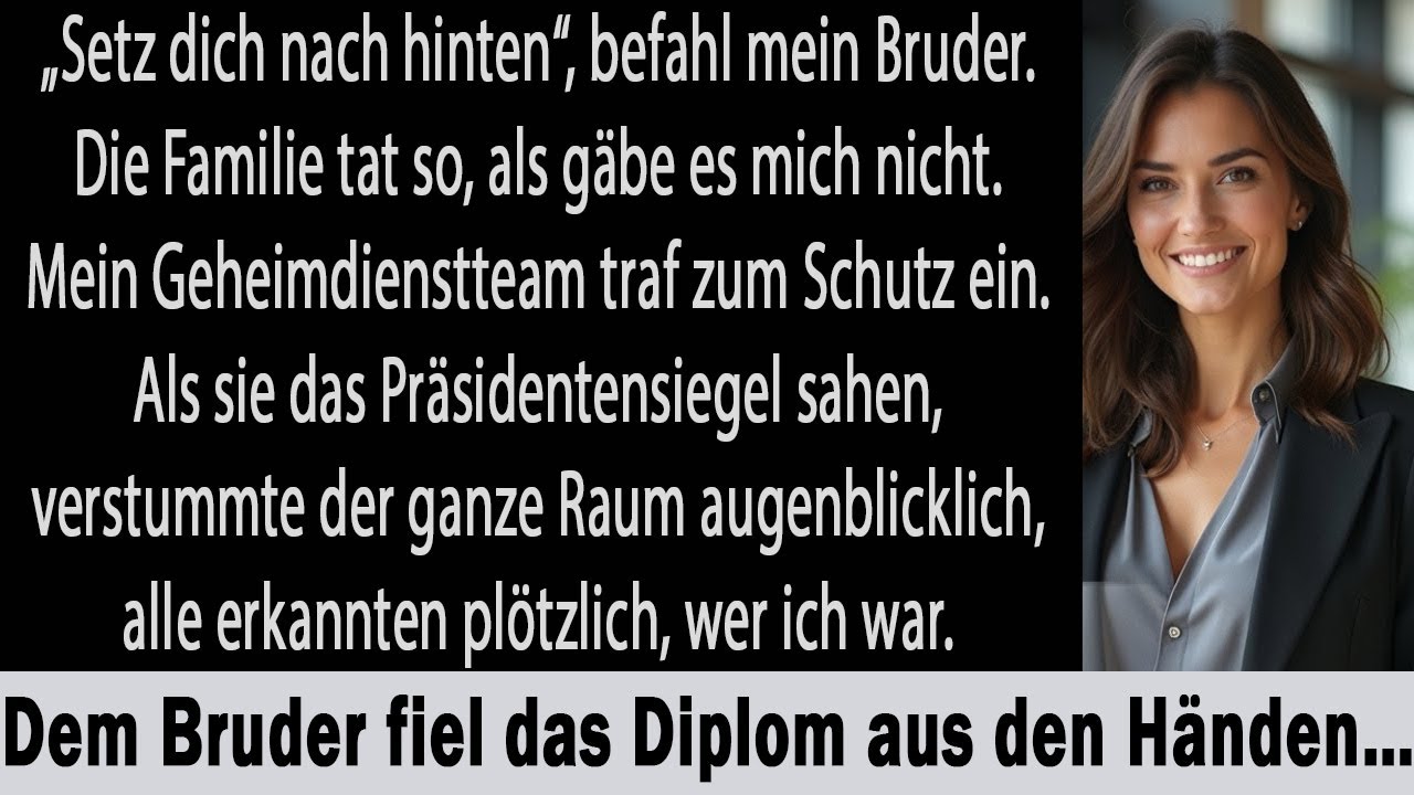 Bei der Abschlussfeier meines Bruders wurde ich ignoriert – bis mein Bodyguard auftauchte.