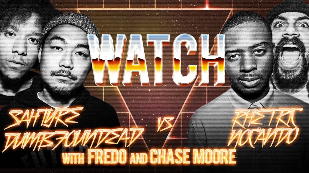 WATCH: DUMBFOUNDEAD & SAHTYRE vs NOCANDO & RHETERIC with FREDO and CHASE MOORE