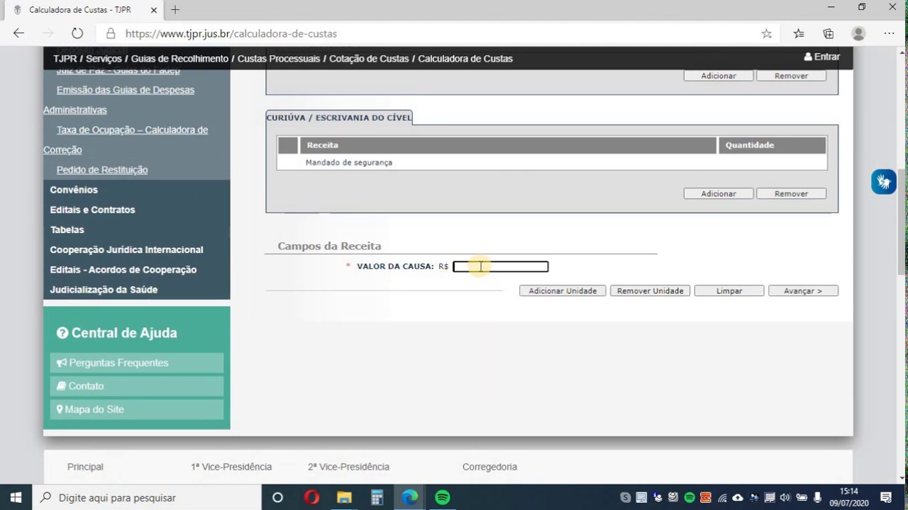 CÁLCULO DAS CUSTAS PROCESSUAIS COMO FAZER TJPR PROJUDI PR