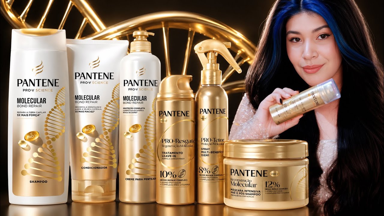 🧬 PANTENE MOLECULAR BOND REPAIR: Regenera a fibra capilar para fios mais fortes