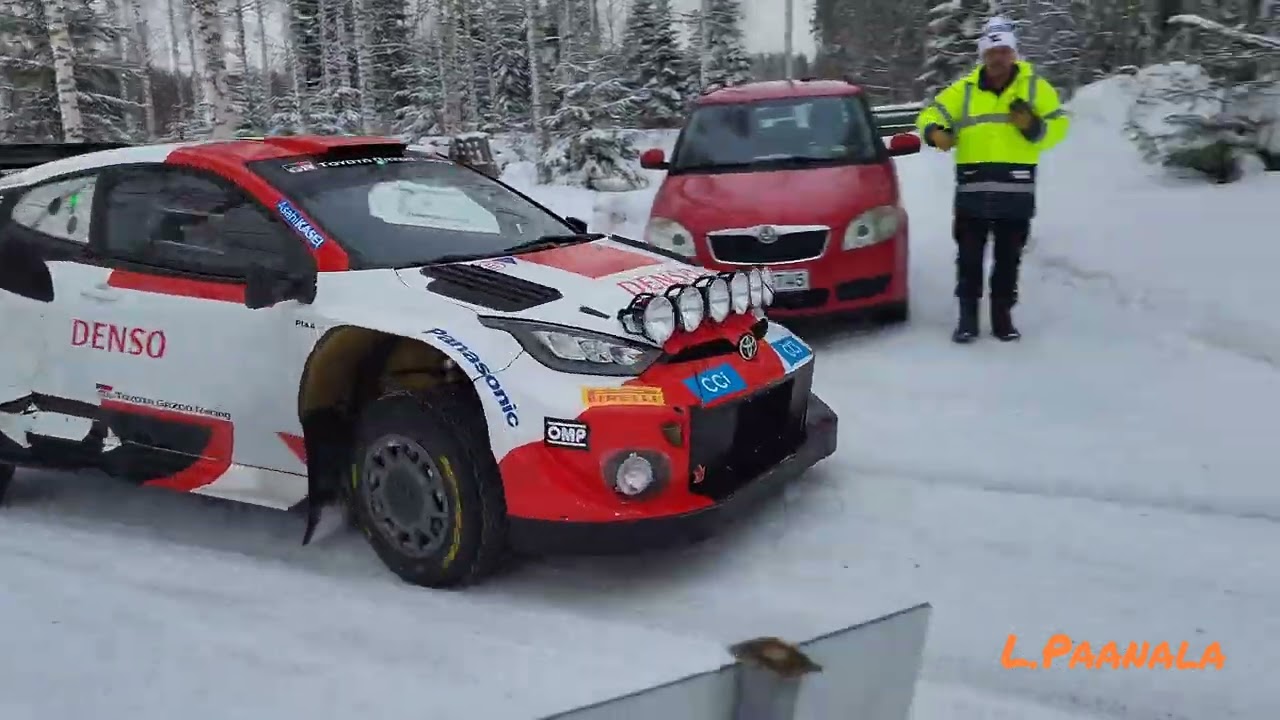 Takamoto Katsuta and Aaron Johnston pre-event test to Rally Sweden.