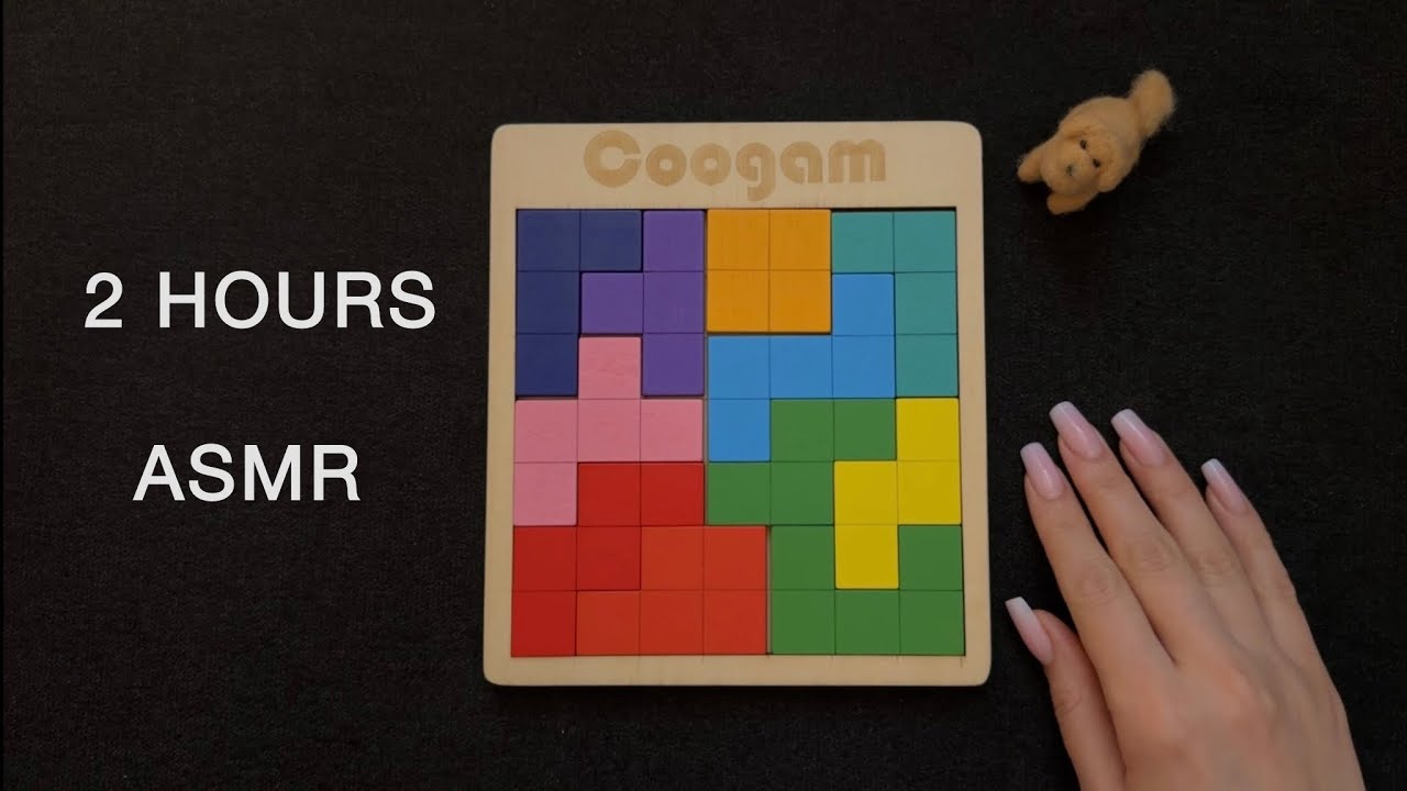 ASMR | 2 Hours Wooden Puzzle 🧩 Soft Whispers, Relaxing Wooden Sounds, Sleep & Focus 