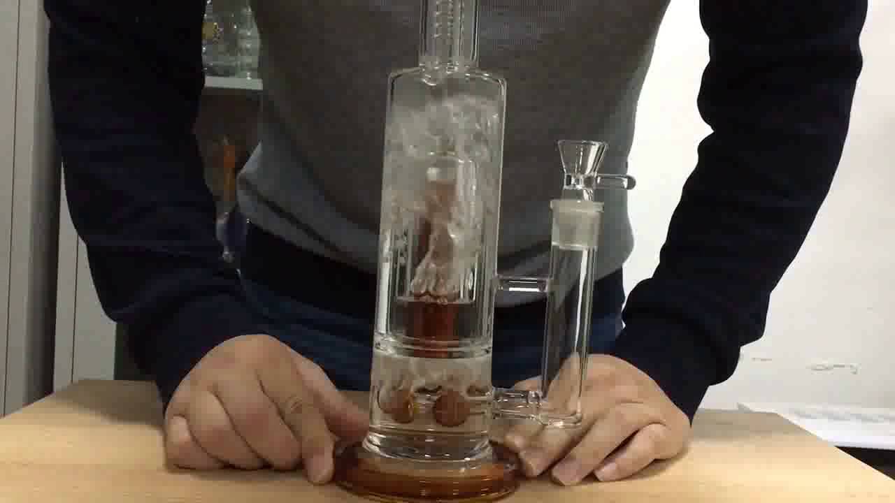 glass water pipes  with gear perc and vertical tube perc