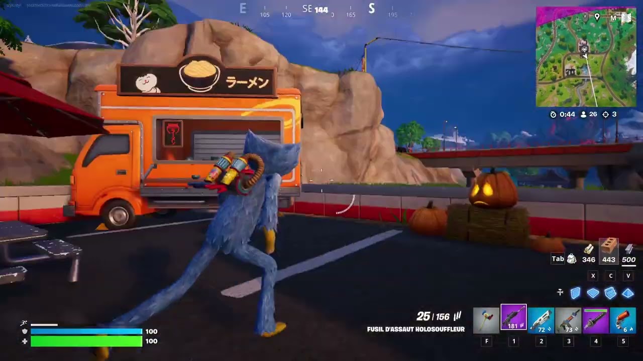 je découvre le skin huggy wuggy sur fortnite