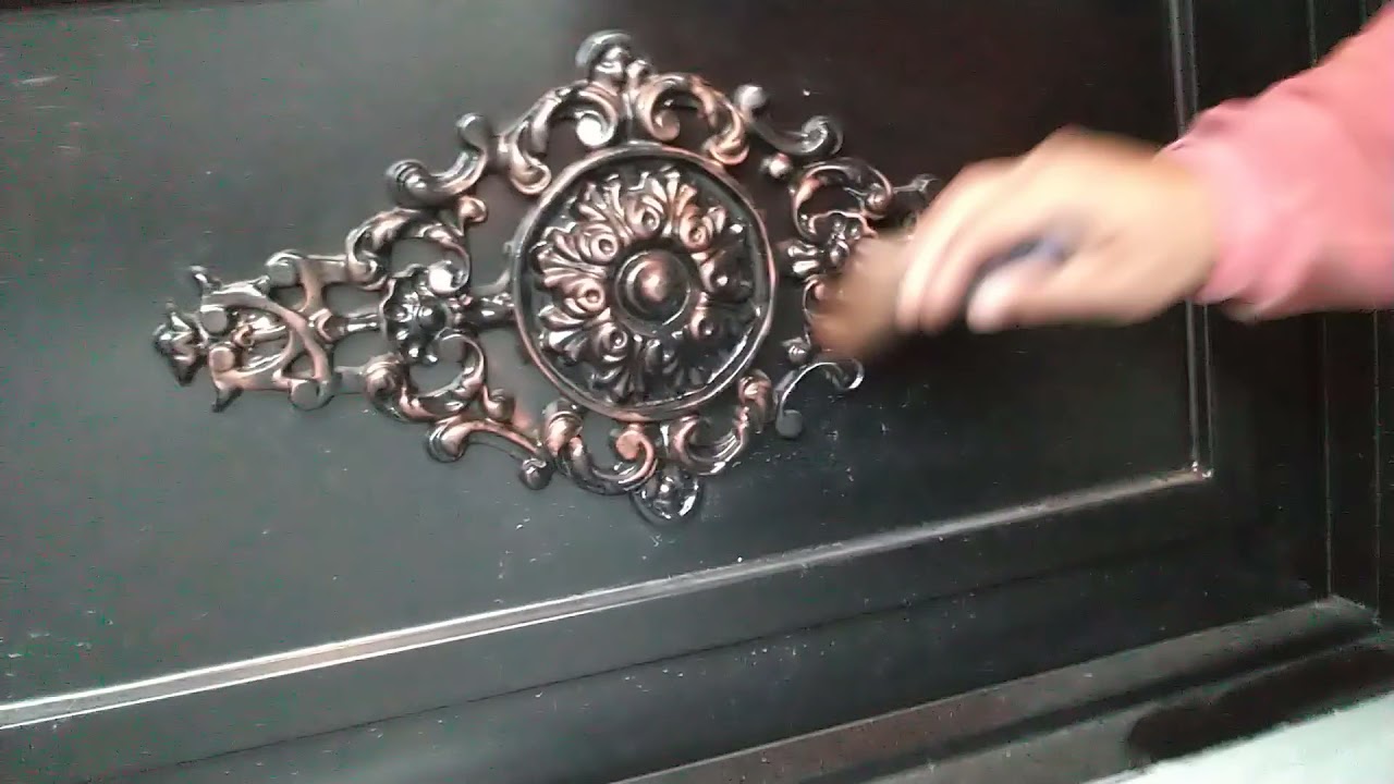 #84 como pintar color antiguo una puerta en hierro forjado,color cobre