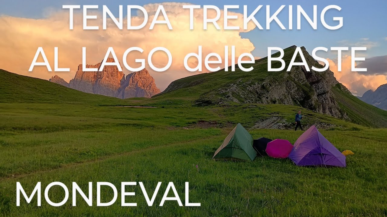 NOTTE in TENDA al LAGO delle BASTE in MONDEVAL | DOLOMITI | PASSO GIAU ⛰️⛺🌈🌧️🌄 #tenda #dolomiti