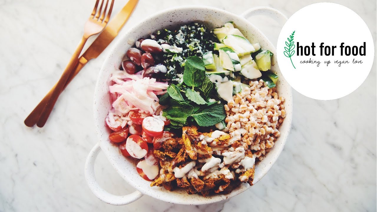 vegan chicken shawarma bowl (easy grain bowls ep #3) | hot for food