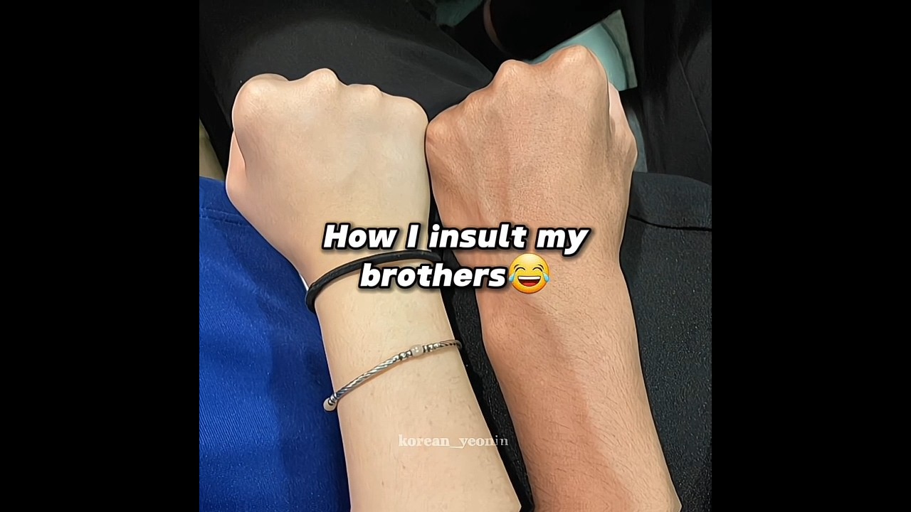 How my brothers insult me!🥲 #brothers #siblings #edit @koreanyeonin1125