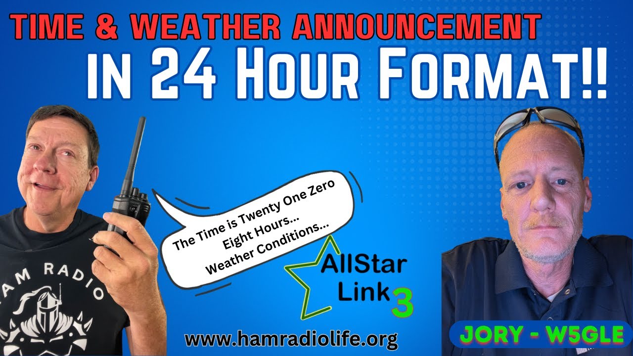 Объявление времени и погоды в 24-часовом формате для AllStarLink 3