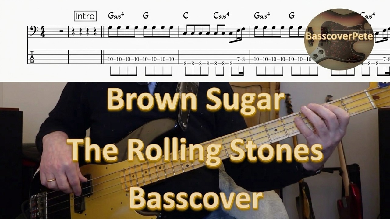 The Rolling Stones - Brown Sugar. Bass Cover Tabs Score (standaard notation) Chords Transcription