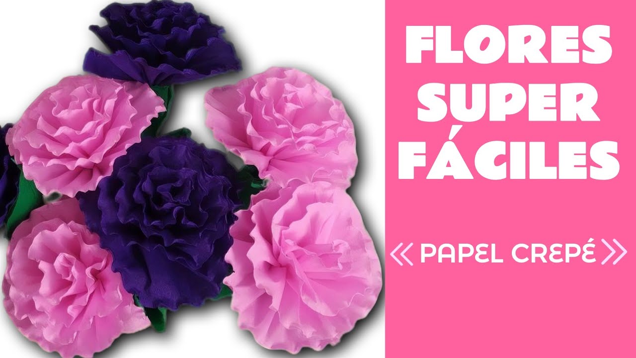 Flores facilisimas con papel crepe (En vivo 🔴🎥)