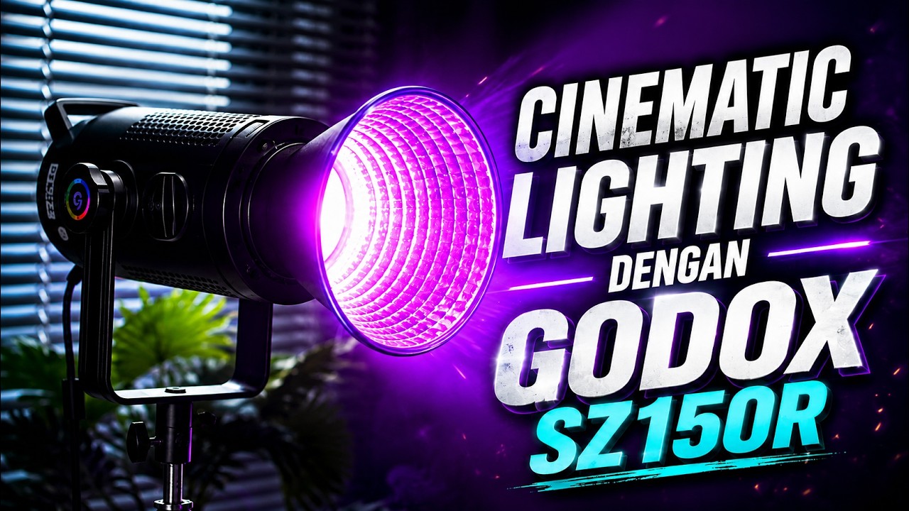 Tutorial Videografi #15: Cinematic Lighting Pakai 1 Lampu Doang! +Review Godox SZ150R