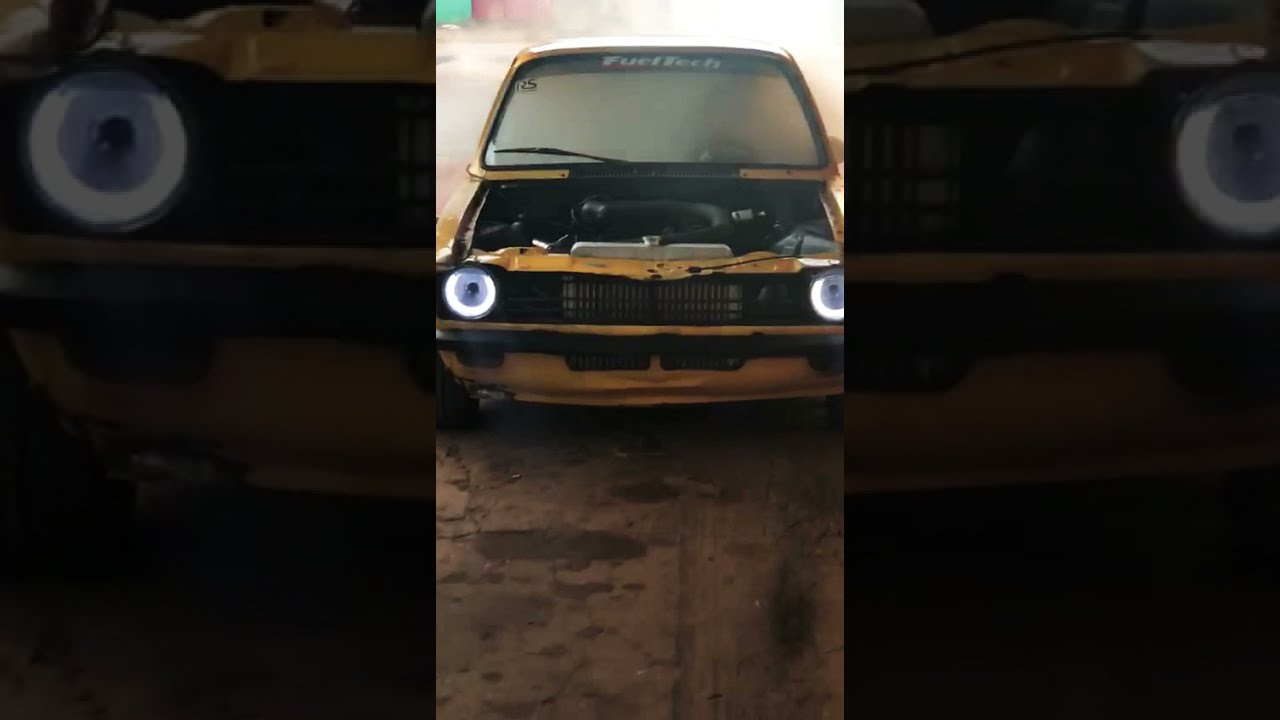 Chevette tubarao com fenders body kit e angel eyes