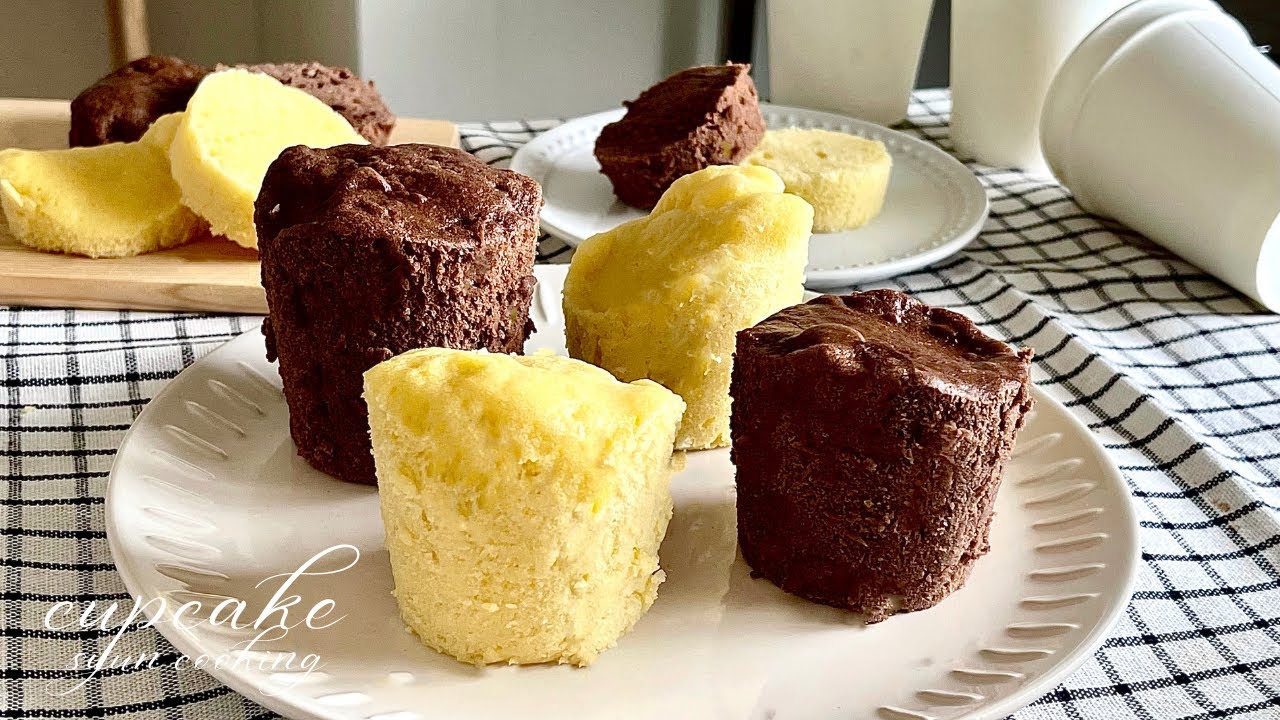 【材料3つ！レンジで2分！】紙コップでカップケーキ作り方！【洗い物がでない！】 / syun cooking