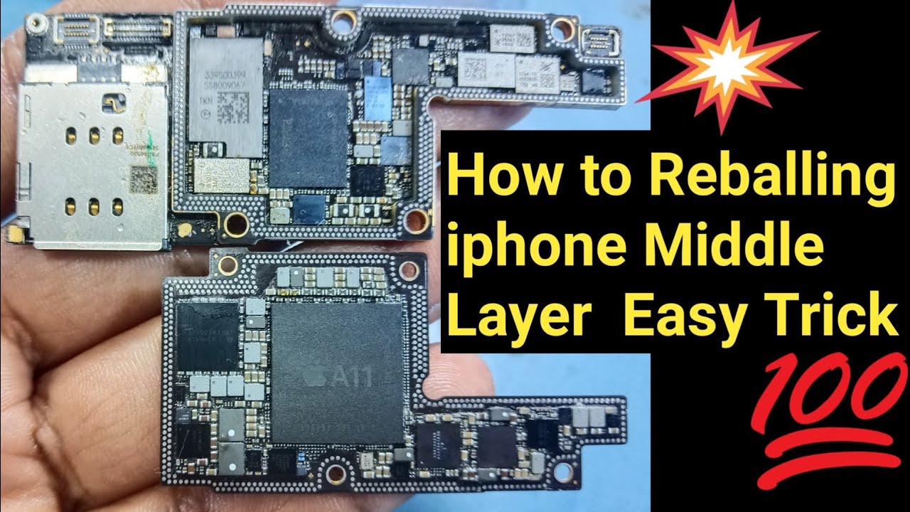 how to reball iphone middle layer||Martview heatboard layer reballing easy trick||sandwich board.