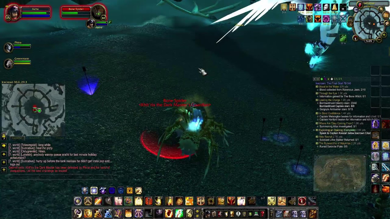 Astral Wardens doing naxx 10 finishing up the pug