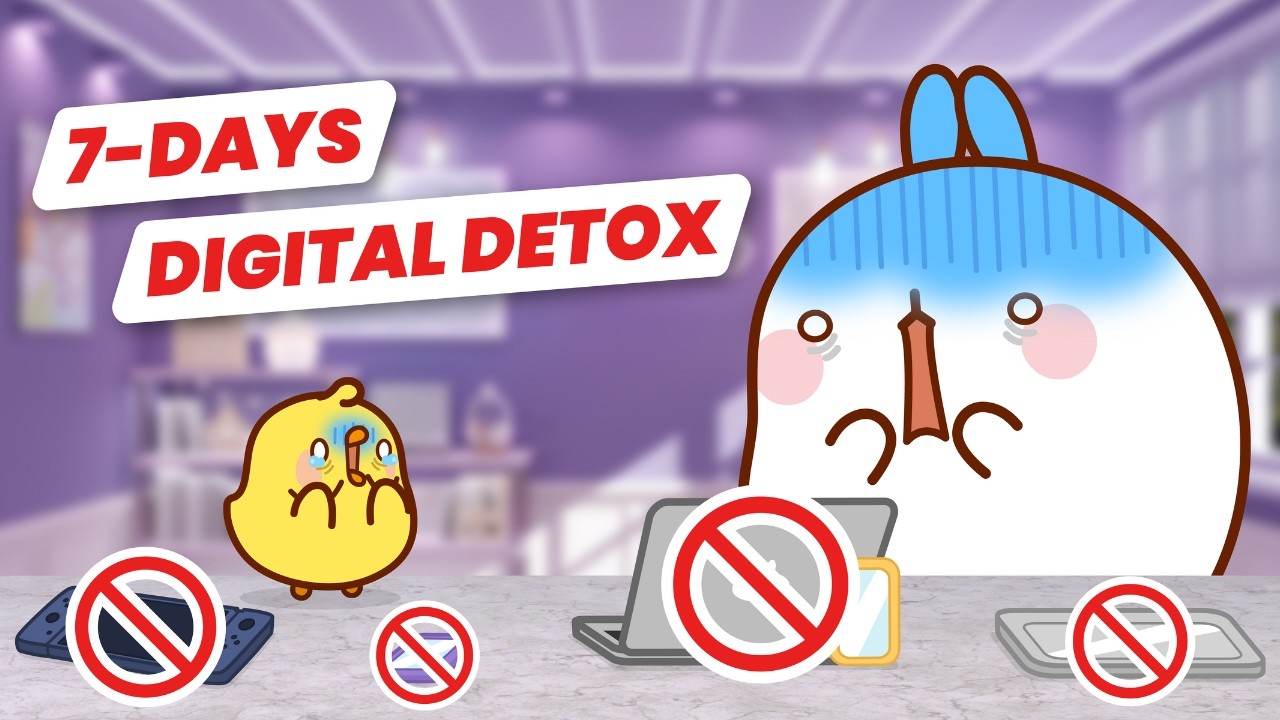 7 Days NO SCREENS CHALLENGE | Will Molang and Piu Piu break down? 📱❌