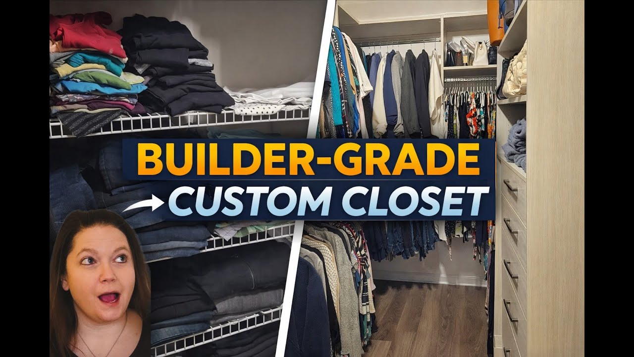 Builder-Grade Walk-In Closet TRANSFORMATION | Custom Closet (Before & After)