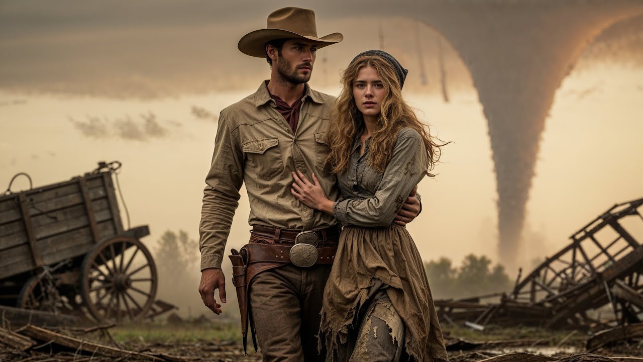 Caught In The Tornado's Path, The Cowboy Found Her In The Wreckage And Carried Her Home