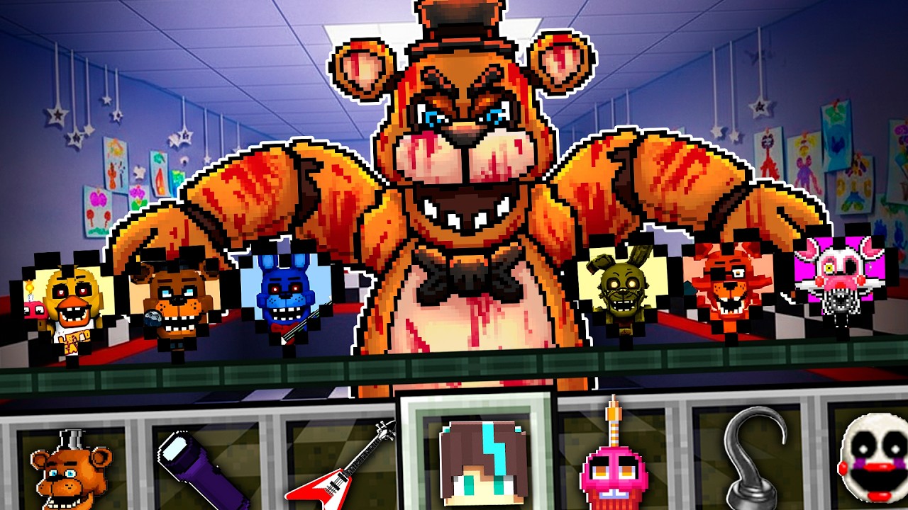 Minecraft But I Have FIVE NIGHTS AT FREDDY Hearts!😱💥