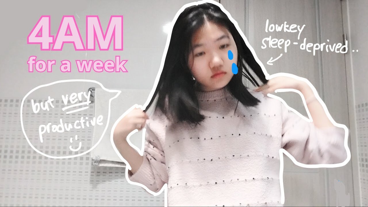 WAKING UP AT 4AM FOR A WEEK ⏰ productive mornings, studying & how to get up early