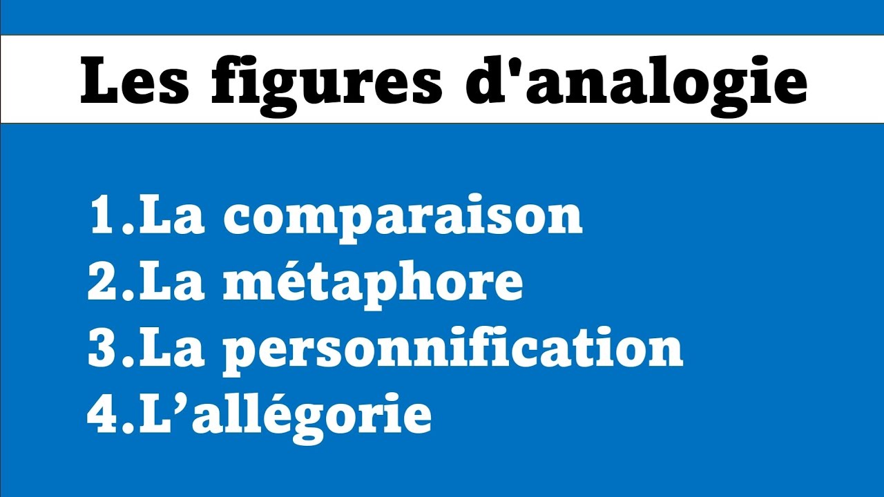 les figures de style: la comparaison, la métaphore, la personnification, l'allégorie شرح مبسط🖊📚🇨🇵