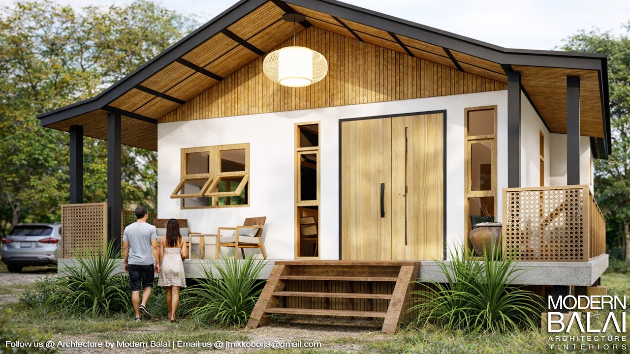 MODERN BAHAY-KUBO SMALL HOUSE DESIGN 4X10 METERS | MODERN BALAI