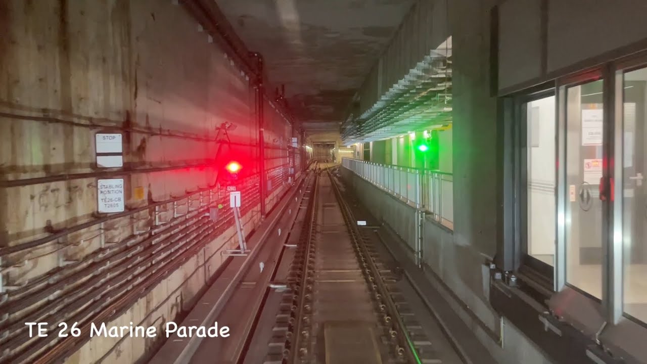 (Tunnel View) SMRT Train CT251 Thomson East Coast Line Gardens by the bay to Bayshore