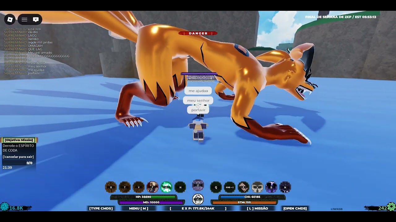 parte 2 upando no shindo life tentando pegar a kurama gen 3!!