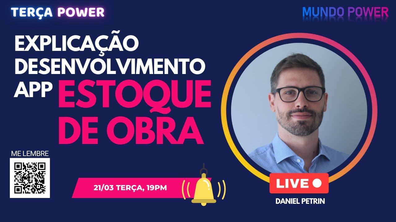 Power Apps - LIVE - Desenvolvimento do Aplicativo ESTOQUE DE OBRA