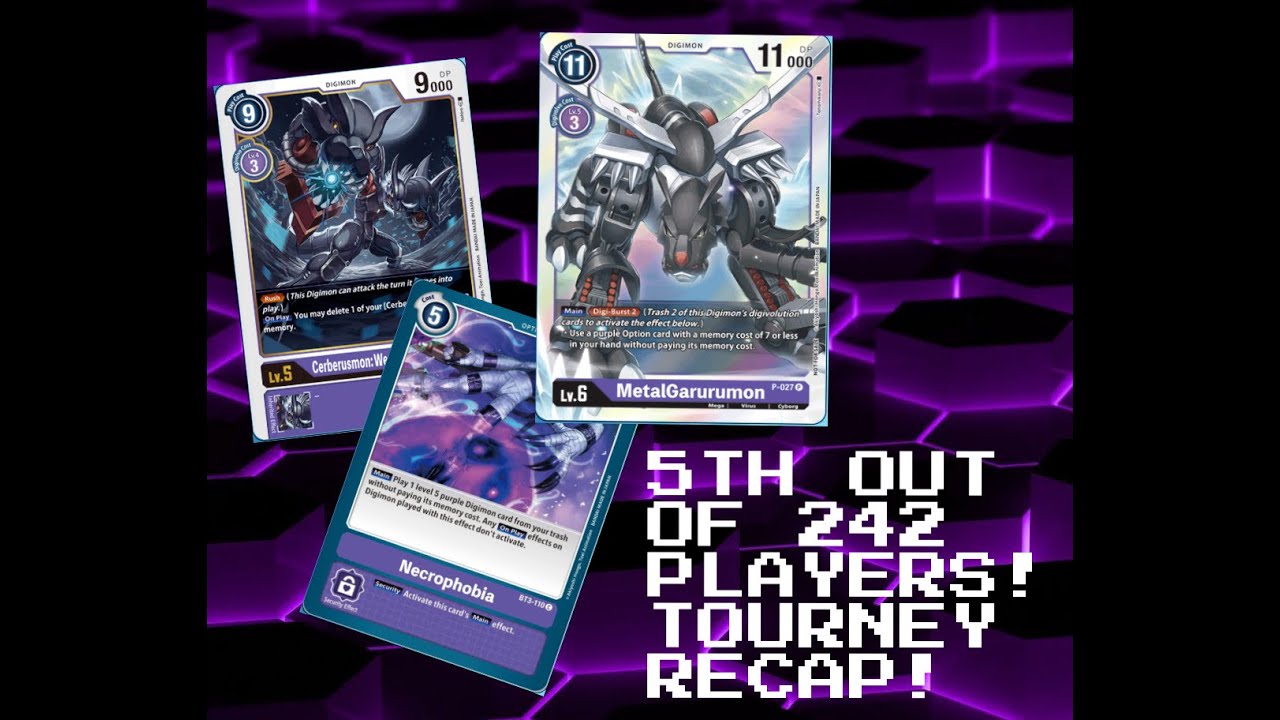 My BEST Build Yet! MetalGarurumon Purple Tournament Recap - Digimon TCG
