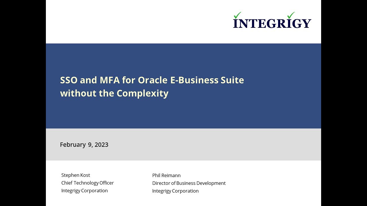 SSO and MFA for Oracle E-Business Suite Without the Complexity
