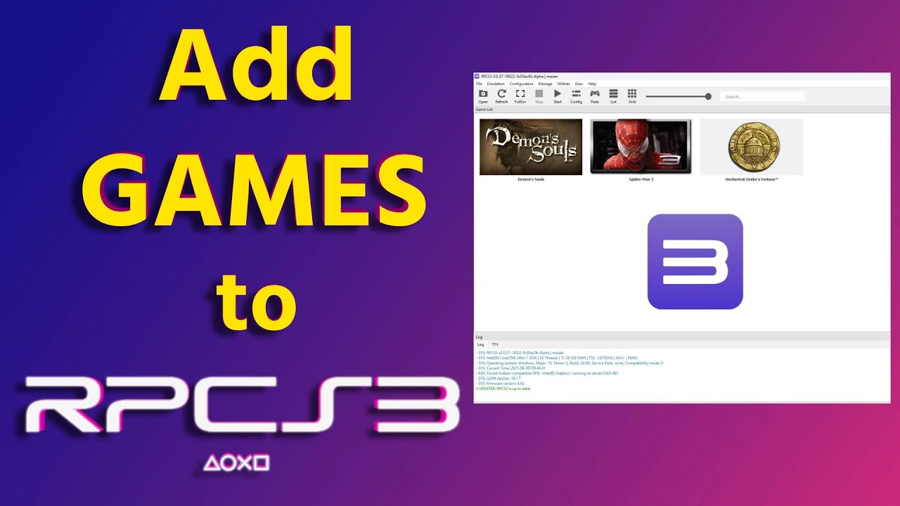 How to Add Games to PS3 Emulator(RPCS3) | Install ISO ROMs to RPCS3 Game List
