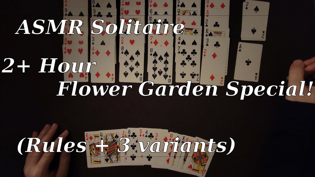 ♥️ Solitaire ASMR - Flower Garden Special! 🌷 (2 hours, rules & variants) ♥️