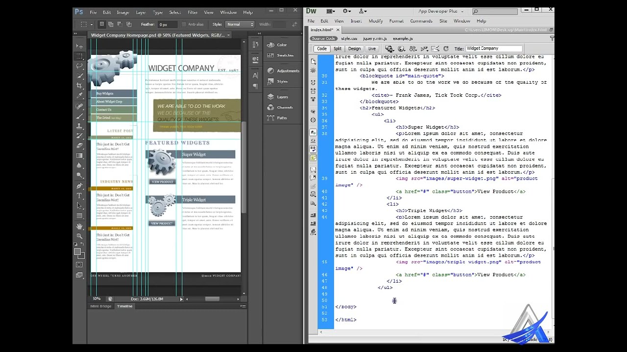 PSD to HTML Bangla Tutorial Part 1