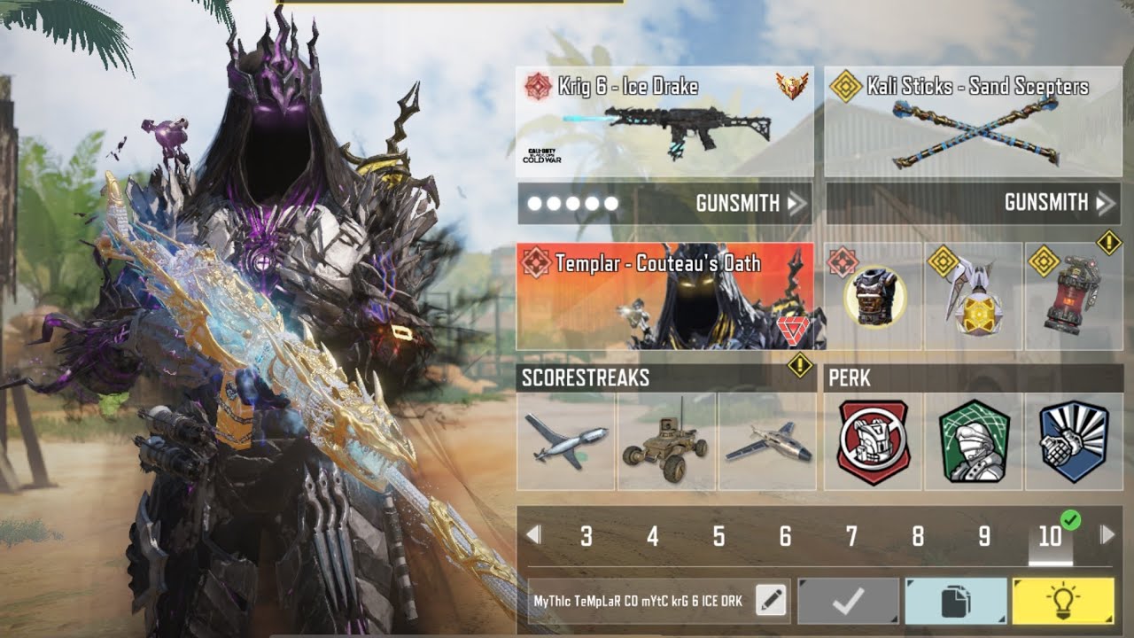 Diamond Mythic Krig 6 Ice Drake is back with Mythic Templar to drop an insane SND MVP Clip in CODM😍