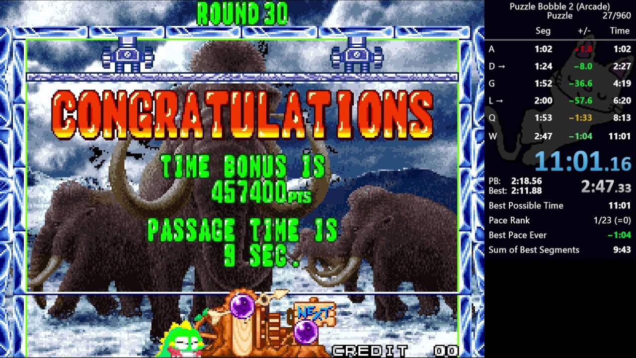 Puzzle Bobble 2 Speedrun - 11:00
