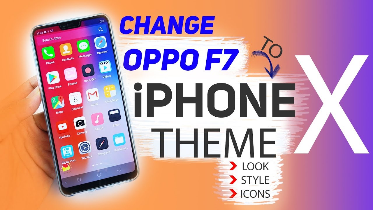 Oppo F7 iPHONE X STYLE, Theme and LOOK in English by VickGEEK