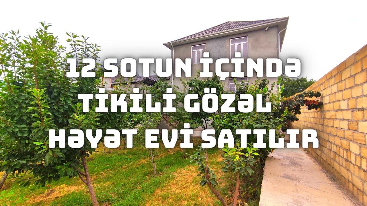 GOYGOL RAYONU ASIQLI KENDINDE MOHTESEM HEYET EVI SATILIR 200.000 AZN RAZ | GENCEDE SATILAN EVLER