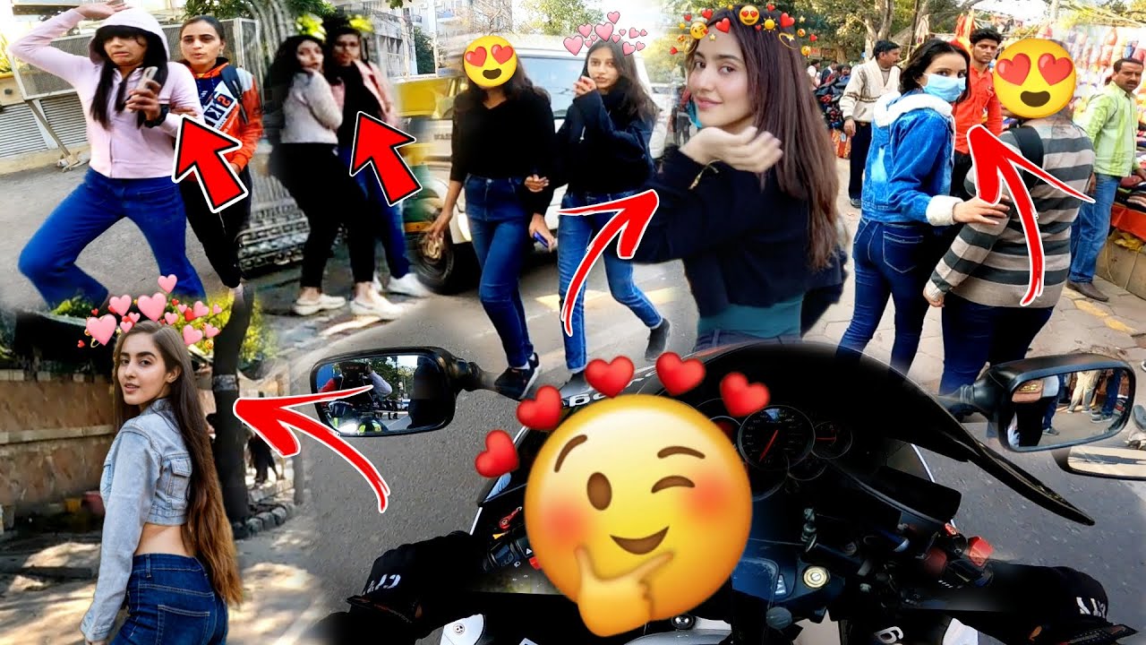 College Cute Girls Reactions 😍 On Loudest Exhaust z900 & Hayabusa 🥵 | Superbike Reaction In India ||