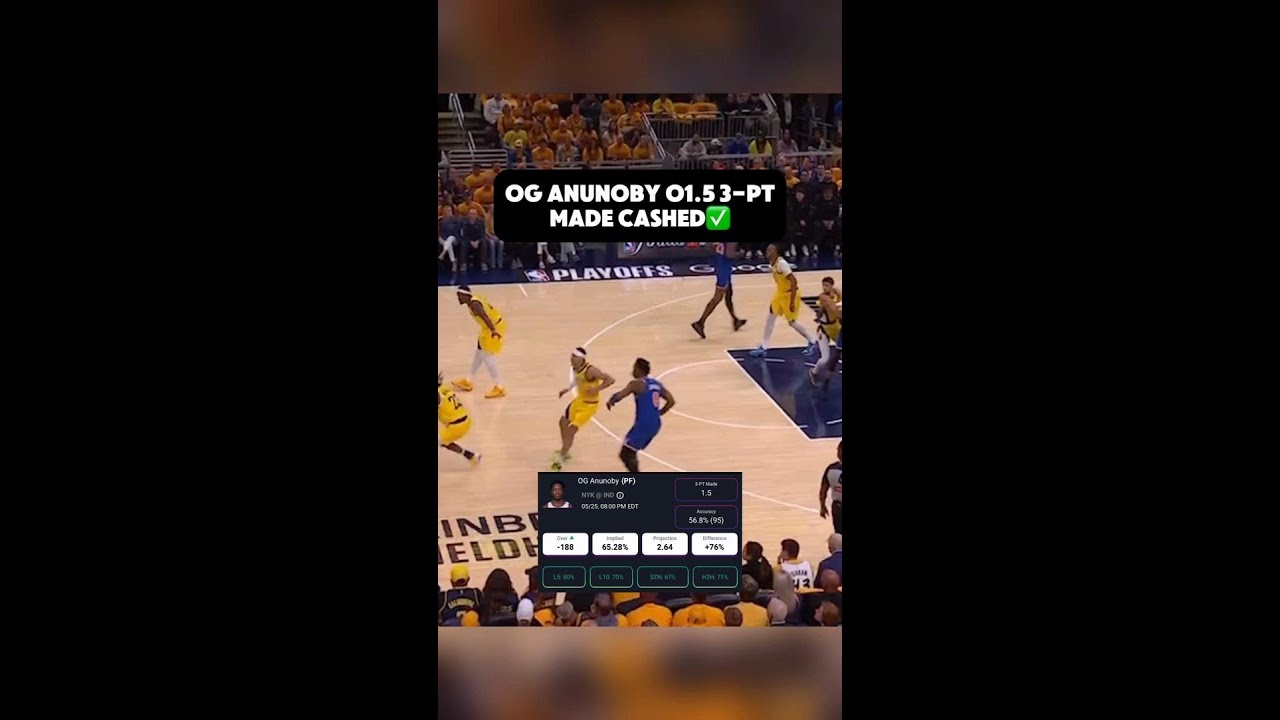 OG Anunoby o1.5 3-PT Made Cashed🔥💰