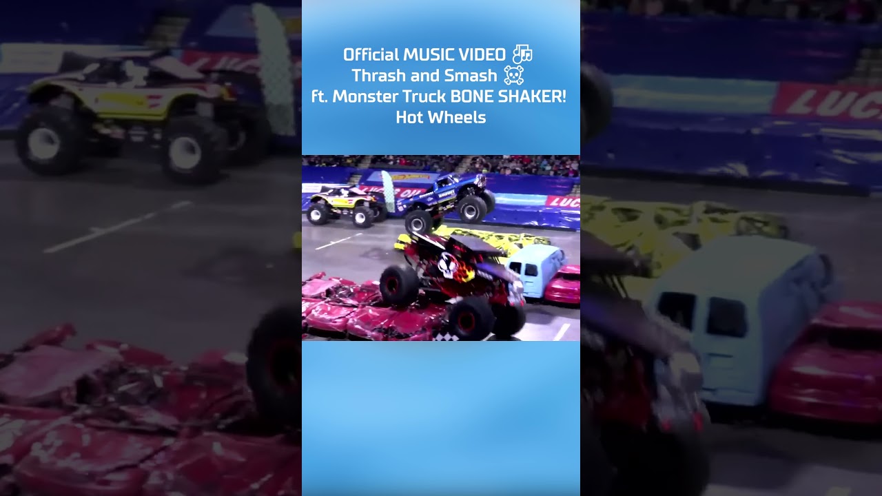 Official MUSIC VIDEO 🎶 | Thrash and Smash ☠️ ft. Monster Truck BONE SHAKER! | Hot Wheels