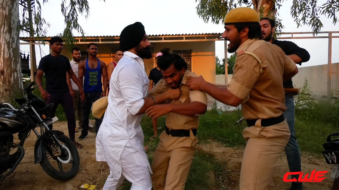 CWE | CWE POLICE NE GHERA SARDAR SINGH KO | #youtubeindia #cwe #thegreatkhali #prowrestling