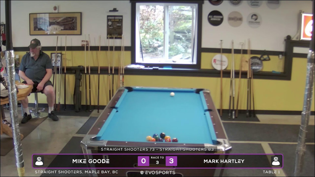 MIKE GOODE vs MARK HARTLEY - STRAIGHT SHOOTERS - TABLE 1 | EvoSports